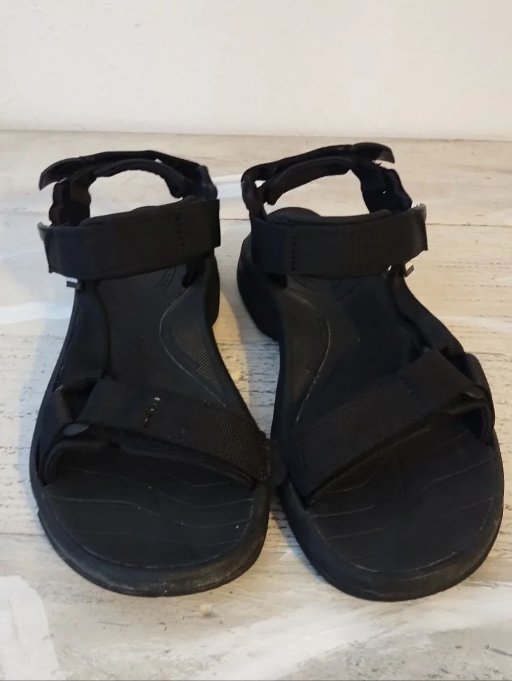 TEVA MEN shoc pad BLACK STRAPPY SPORTS SANDALS US8  / EU 40/ UK